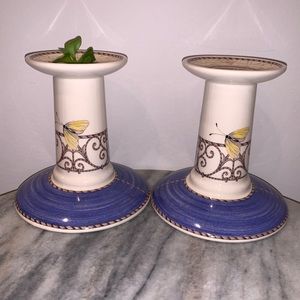 WEDGWOOD England Sarah's Garden Small Candlesticks